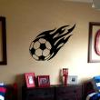Sports and football  wall decals - Wall decal Burning ball - ambiance-sticker.com
