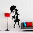 Figures wall decals - Wall decal Beautiful woman with open umbrella - ambiance-sticker.com