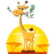 Wall decals  kids - Beautiful African Giraffe Wall sticker - ambiance-sticker.com