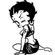 Figures wall decals - Wall decal Betty boop on the beach - ambiance-sticker.com
