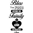 Wall decals with quotes - Wall decal Bless the food before us - ambiance-sticker.com