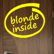 Wall decal Blonde inside - ambiance-sticker.com