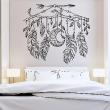 Wall decals boho design - Wall decal boho dream catcher moon and feathers - ambiance-sticker.com