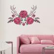 Wall decals boho design - Wall decal boho roses and feathers - ambiance-sticker.com