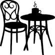 Paris wall decals - Wall decal Wall decal Hot drink on a table - ambiance-sticker.com