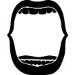 WC wall decals - Wall decal Open mouth - ambiance-sticker.com