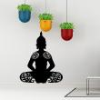 Figures wall decals - Wall decal flowered Buddha - ambiance-sticker.com
