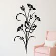 Flowers wall decals - Wall decal Bouquet of flowers and butterfly - ambiance-sticker.com