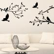 Animals wall decals - Tree branch and birds Wall decal - ambiance-sticker.com