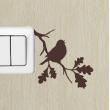 Wall decals Plugs & Swtich Buttons - Wall decal branch and bird 1 - ambiance-sticker.com
