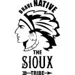 Wall decals design - Wall decal Brave native the sioux tribe - ambiance-sticker.com