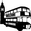 City wall decals - Wall decal London bus - ambiance-sticker.com