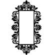 Baroque wall decals - Wall decal Style mirror frame - ambiance-sticker.com