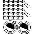 Coffee & cups - ambiance-sticker.com