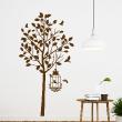 Animals wall decals - Wall decal bird cage on a tree - ambiance-sticker.com