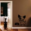 Animals wall decals - Cartoon puppy with his plate Wall decal - ambiance-sticker.com