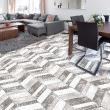 Wall decal cement floor tiles - Wall decal floor tiles non-slip white and gray parquet effect - ambiance-sticker.com
