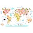 Wall decals for kids - Wall decal baby world map - ambiance-sticker.com