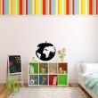Wall decals for kids - World map apple Wall decal - ambiance-sticker.com