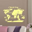 Wall decal world's map World trip - ambiance-sticker.com