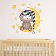 Animals wall decals - Wall decal sleeping cat in the moonlight - ambiance-sticker.com