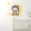 Animals wall decals - Wall decal sleeping cat in the moonlight - ambiance-sticker.com