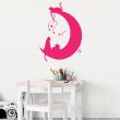 Animals wall decals - cats on the moon with stars Wall decal - ambiance-sticker.com