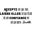 Wall decals with quotes - Quote wall decal accepte ce qui est ... - Bouddha decoration - ambiance-sticker.com