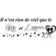 Wall decals with quotes - Quote wall decal love il n'est rien de réel ... decoration - ambiance-sticker.com