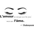 Wall decals with quotes - Wall decal sticke love l'amour ne se voit pas ... - Shakespeare decoration - ambiance-sticker.com