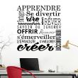 Wall decals with quotes - Wall decal Apprendre, créer,... - ambiance-sticker.com