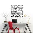 Wall decal Apprendre, créer,... - ambiance-sticker.com