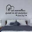 Wall decals music - C'est merveilleux quand ... - Edith Piaf  Wall decal quote - ambiance-sticker.com