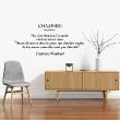 Wall decals with quotes - Quote wall sticker bedroom la chambre féminin  - G. Flaubert - ambiance-sticker.com