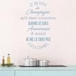 Wall decals with quotes - Quote wall decal champagne - Coco Chanel decoration - ambiance-sticker.com