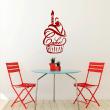 Kitchen wall sticker quote Candle and cherry on a cupcake - ambiance-sticker.com