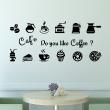 Wall decals for the kitchen - Kitchen wall sticker quote Café, Do you like coffee?&#8203; - ambiance-sticker.com