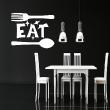 Wall decals for the kitchen - Kitchen wall decal quote Spoon and fork Eat&#8203; - ambiance-sticker.com