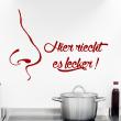 Wall decals for the kitchen - Wall sticker quote kitchen Hier riecht es lecker ! - decoration&#8203; - ambiance-sticker.com