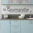 Wall decals with quotes - Wall decal quote La gourmandise, source de bonheur decoration - Kitchen - ambiance-sticker.com