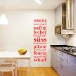 Wall decals for the kitchen - Wall sticker quote kitchen Würzig, saftig, lecker ..- decoration&#8203; - ambiance-sticker.com
