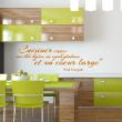 Wall decals for the kitchen - Wall sticker quote decoration Cuisner suppose une tête légère ... Paul Gauguin&#8203; - ambiance-sticker.com