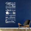 Wall decals with quotes - Quote wall sticker dans cette maison nous sommes une famille - ambiance-sticker.com