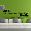 Wall decals with quotes - Wall decal quote Donner une force a son destin - Albert Camus - decoration - ambiance-sticker.com