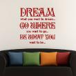 Wall decals with quotes - Wall sticker quote Dream what you want to dream ... - decoration - ambiance-sticker.com