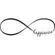Wall decals with quotes - Wall sticker Eternity & Happiness - decoration - ambiance-sticker.com