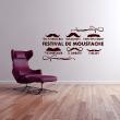 Wall decals design - Wall decal quote festival de moustache - ambiance-sticker.com