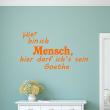Wall decals with quotes - Wall sticker quote Hier bin ich - Goethe II - ambiance-sticker.com