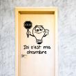 Wall decals for kids - Wall decal quote Ici c'est ma chambre - ambiance-sticker.com