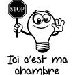 Wall decals for kids - Wall decal quote Ici c'est ma chambre - ambiance-sticker.com